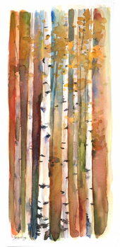 Obraz na płótnie Birches in Autumn, 2013,