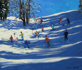 Obraz na płótnie Blue shadows, Morzine