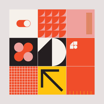 Obraz na płótnie Brutalism Design Abstract Vector Pattern