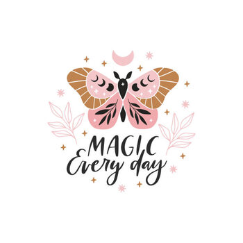 Obraz na płótnie Celestial butterfly vector illustration.