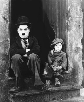Obraz na płótnie Charles Chaplin And Jackie Coogan