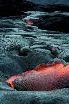 Obraz na płótnie Close-up of a Lava Flow on