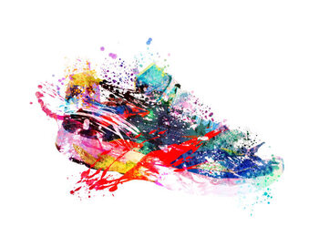 Obraz na płótnie Colourful sneaker illustration