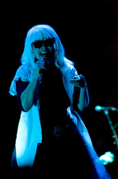 Obraz na płótnie Debbie Harry headlining at Kendal Calling in 2011