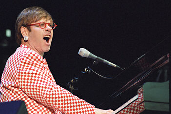 Obraz na płótnie Elton John in Vienna, 1995