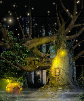 Obraz na płótnie Enchanting Fantasy Tree House