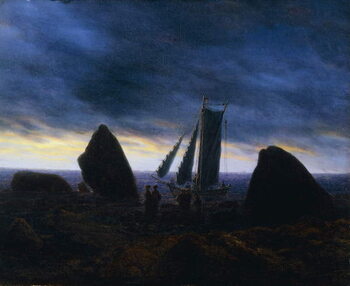 Obraz na płótnie Fishing Boat Passing Figures