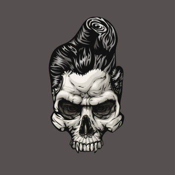 Obraz na płótnie front view human skull stroke