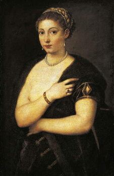 Obraz na płótnie Girl in fur
