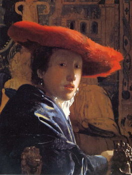 Obraz na płótnie Girl with a Red Hat, c.1665