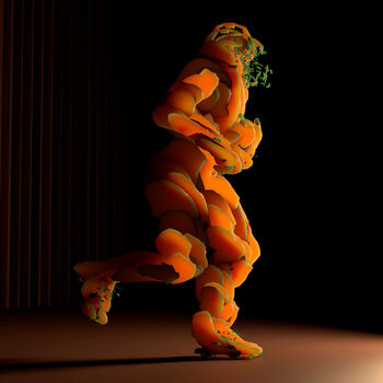 Obraz na płótnie Glowing Figure Slices motion, c.2015-2025