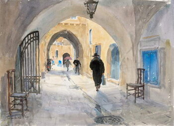Obraz na płótnie Going Home, Habad Street, Jerusalem, 2019