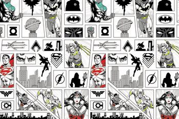 Obraz na płótnie Justice League - Comics wall