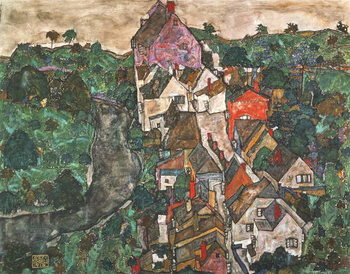Obraz na płótnie Landscape at Krumau, 1910-16