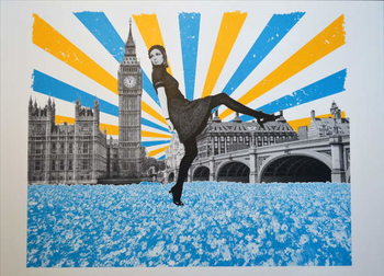 Obraz na płótnie London Stride, 2018, Screenprinting