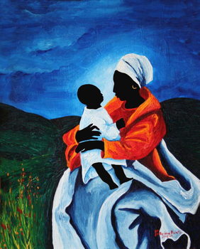 Obraz na płótnie Madonna and child - First words, 2008