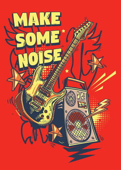 Obraz na płótnie Make some noise - electric guitar