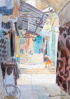 Obraz na płótnie Market Steps, Old Jerusalem, 2019