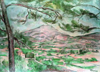 Obraz na płótnie Montagne Sainte-Victoire with Large Pine