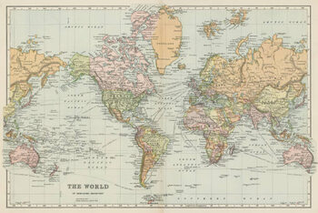Obraz na płótnie Old map of the World Map