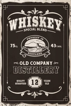 Obraz na płótnie OLD SCOTTISH WHISKEY POSTER