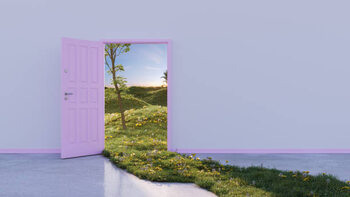 Obraz na płótnie Opening door to the nature