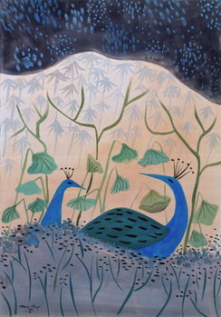 Obraz na płótnie Paons Or et Argent, 1985
