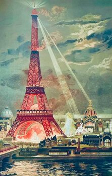 Obraz na płótnie Paris  1889, Lightning for the