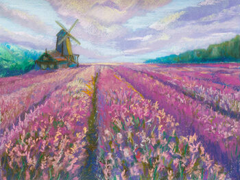Obraz na płótnie Pastel painting on paper  Mill