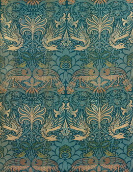 Obraz na płótnie Peacock and Dragon Textile Design, c.1880