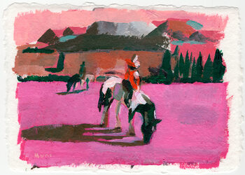 Obraz na płótnie Pink Fields, c. 2024