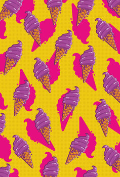 Obraz na płótnie Pop Art Ice Cream Cartoon