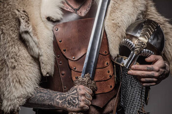 Obraz na płótnie Portrait of a viking warrior