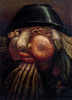 Obraz na płótnie Portrait with vegetables (The Maraicher)