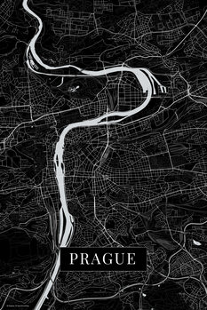 Obraz na płótnie Prague black