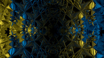 Obraz na płótnie Radial Organic Structure Symmetrical, c.2015-2025