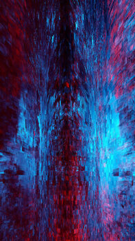 Obraz na płótnie Red and Blue Textural Organic System, c.2015-2025