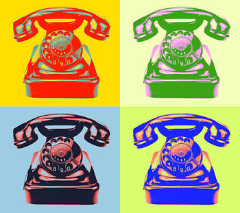 Obraz na płótnie Retro phone. pop-art style image