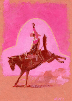 Obraz na płótnie Ride ‘em pink skies, c. 2025