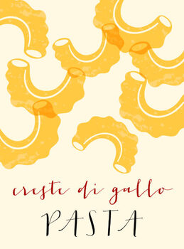 Obraz na płótnie Rooster crests Italian dough. Rooster crests