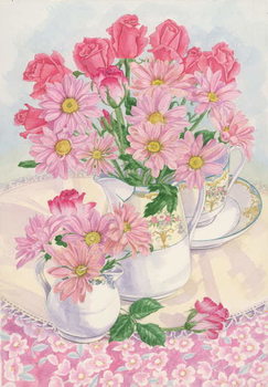 Obraz na płótnie Roses and Chrysanthemums, 1996