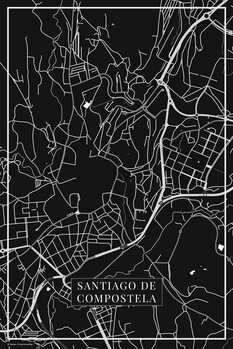Obraz na płótnie Santiago de Compostela black
