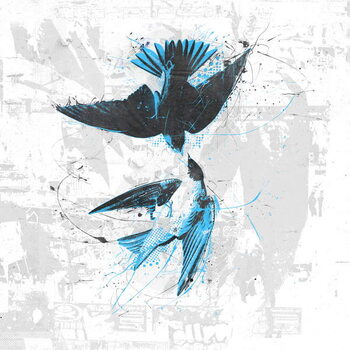 Obraz na płótnie Spiraling Birds II, 2017