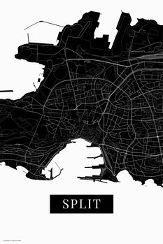 Obraz na płótnie Split black