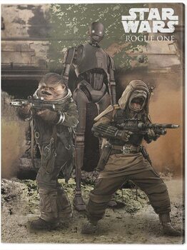 Obraz na płótnie Star Wars Rogue One - Pao, Bistan & K - 2S0