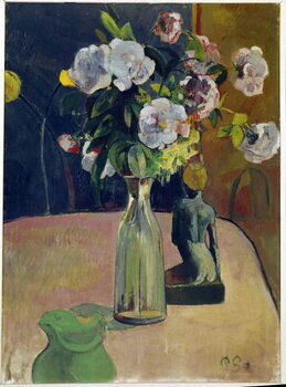 Obraz na płótnie Still life with roses and statue