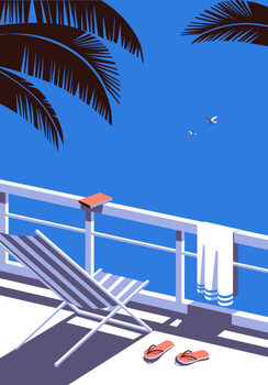 Obraz na płótnie Summer outdoor leisure time background flat vector