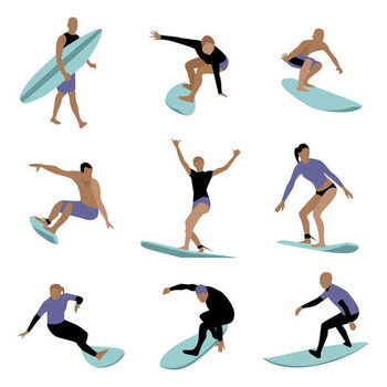 Obraz na płótnie Surfers