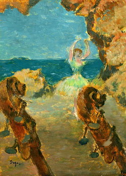 Obraz na płótnie The Ballet Dancer, 1891 (oil on mahogany panel)