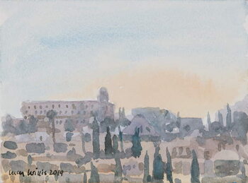Obraz na płótnie The King David Hotel, Sunset, Jerusalem, 2019
